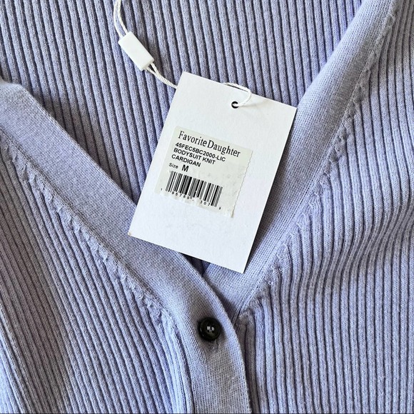 Favorite Daughter Lavender Ribbed Bodysuit - Picture 9 of 12